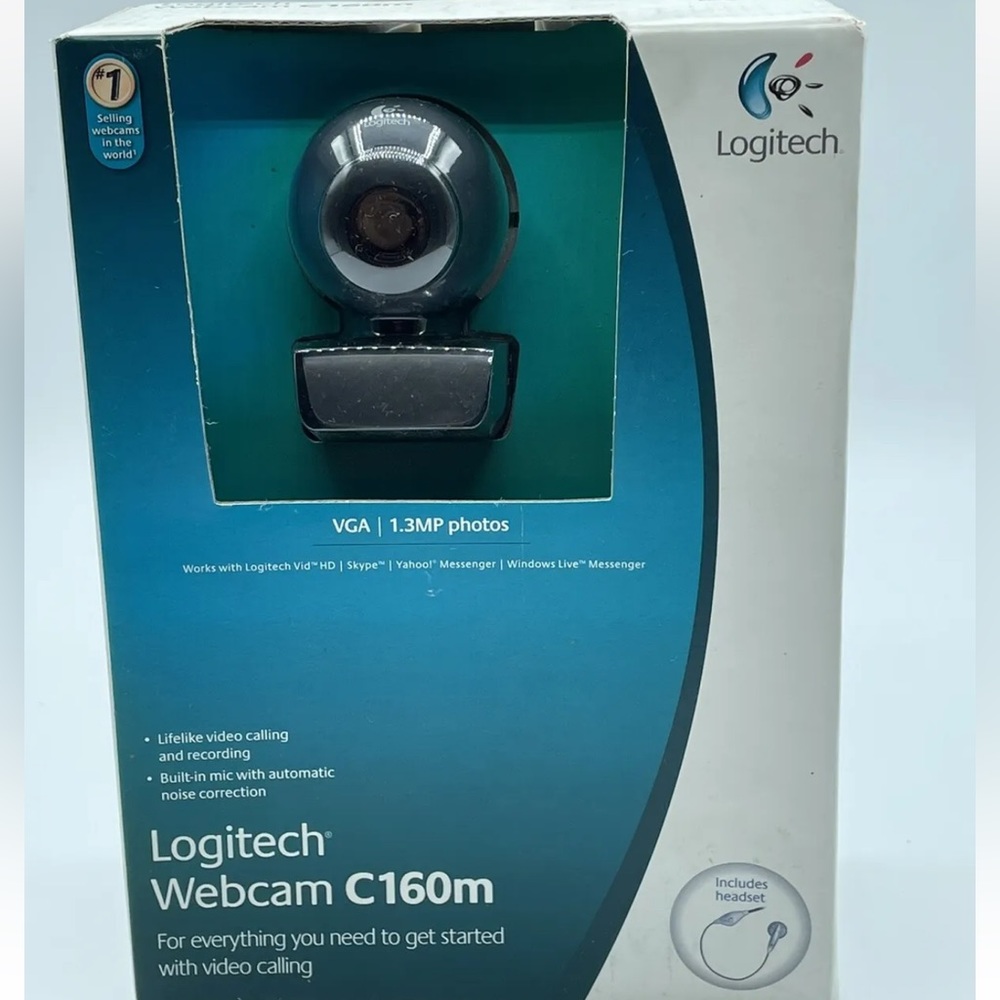 Logitech C160M Web Cam Windows with Headset New in box sealed